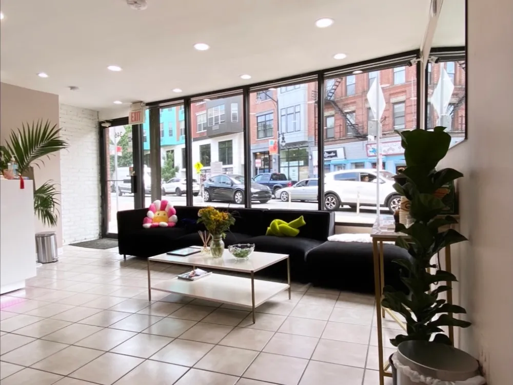 The lounge by the front windows